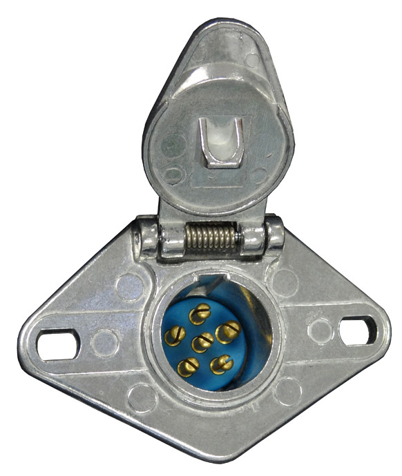 6-Way Metal Trailer Connector - Car End - Connectors - Wiring, Adapters
