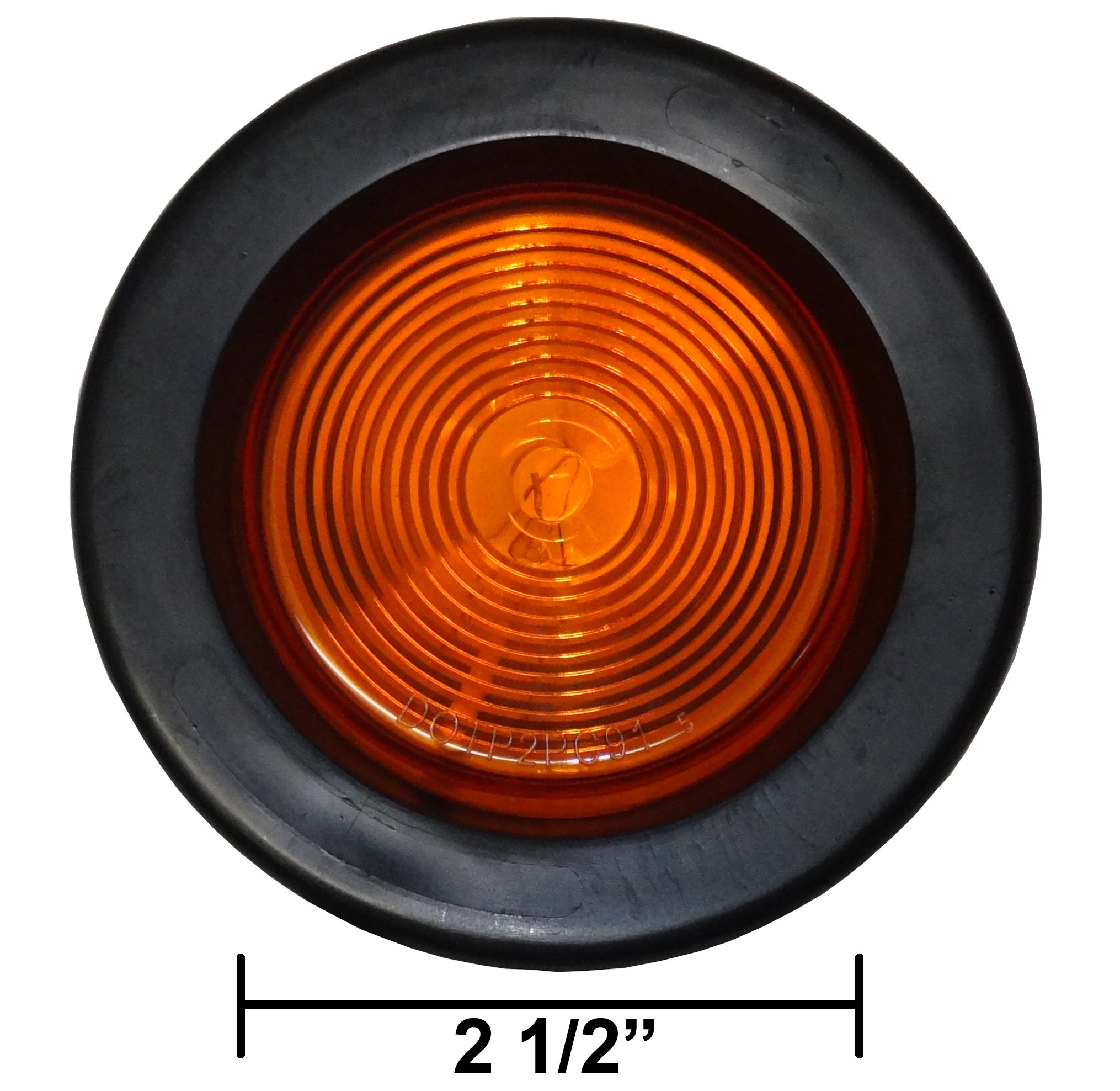 Peterson Marker Light (Amber) with Grommet and Plug - 2 1/2" Round
