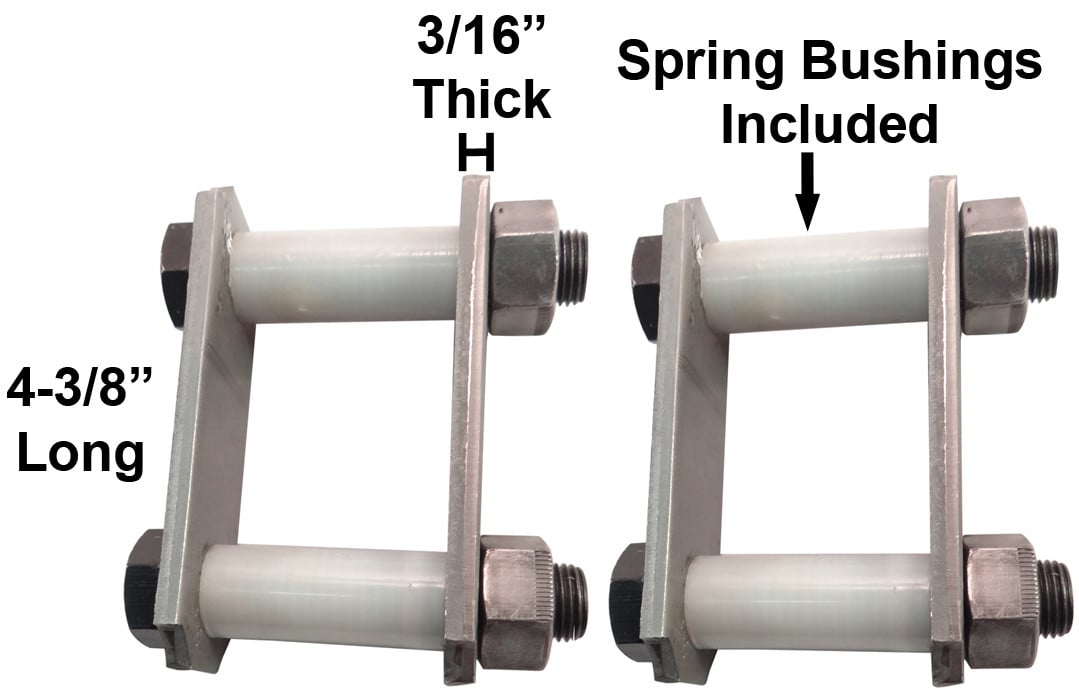 Trailer Shackle Repair Kit (Both Sides) For 1 3/4" Wide Springs