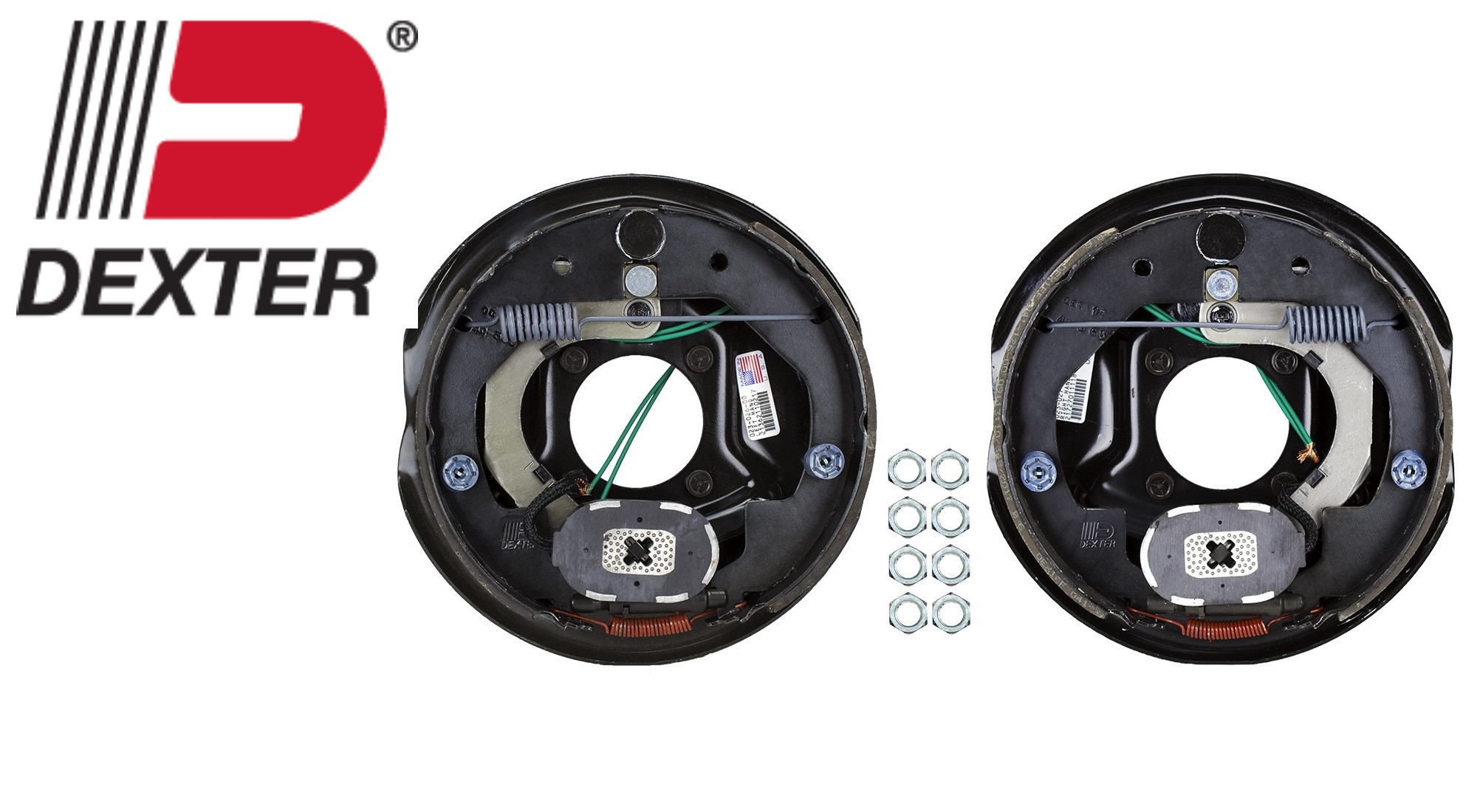 Dexter 10" x 2.25" Electric Trailer Brake Kit - Left & Right Hand Assemblies - 3,500 lbs. Axle Capacity
