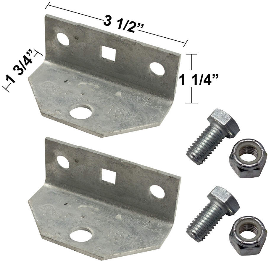 Replacement Swivel Brackets with Bolts and Nuts for Bunk Brackets - One Pair