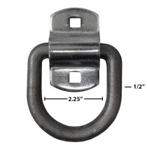 Buyers B38ZW - Bolt on - 1/2" Forged D-Ring w/ 2-Hole Mounting Bracket - Zinc (Compatible w/ RAM DR-120B)