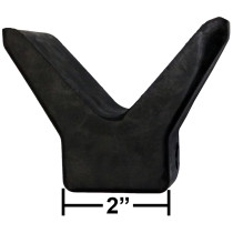 2" V-Style Bow Stop - Black Rubber