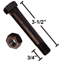 9/16" x 3 1/2" - Trailer Spring Bolt with Nut - Similar to 007-017-00