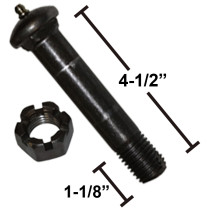 7/8" x 4 1/2" 9-Thread Wet Equalizer Bolt with Castle Nut - Drilled For Cotter Pin