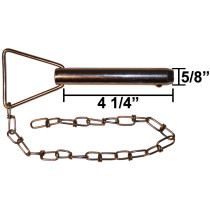 5/8" x 4 1/4" Trailer Jack Pin with Chain