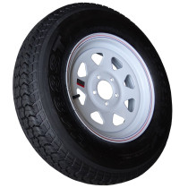205/75D15, Painted, 1,820 lb. Capacity, 5 on 4 1/2", "C" Load Rating