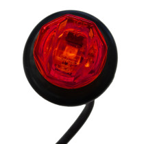 3/4" Round - Red - Marker Light with Grommet and Plug