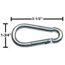 Snap Hook - Fits 3/8" Chain - Zinc Plated