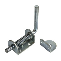 Spring Latch with Keeper - 1/2" Shank - Zinc Plated