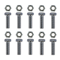(10) 3/8" Bolts and Nuts for (2) 12" x 2" Electric or Hydraulic Brakes - For Axles with No Bolts Attached