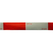 Alternating 2" x 10' Red and White Reflective Tape
