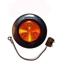 2 1/2" Round - Amber - Marker Light with Grommet and Plug