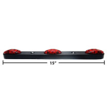 LED 3 Bar Marker Light - Red- Black Plastic Base (Submersible) Innovative Lighting 220-440-7