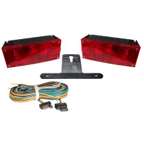 Submersible Low Profile Incandescent Light Kit with 25' Wire Harness For Trailers Over 80" Wide - No Marker Lights