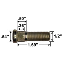 Studs - Lug Bolts, Nuts, Rim Clamps - Hubs, Drums, Bearings ...