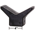 4" V-Style Bow Stop - Black Rubber