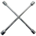 14" Heavy Duty Chrome Universal Lug Wrench 4-way Cross Wrench | Fits Lug Nuts 11/16" - 3/4" - 13/16" - 7/8" Metric 17 mm - 19 mm - 21 mm