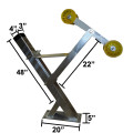  3" x 4" x 48" Galvanized Winchpost Assembly - Fits 3" x 4" Tongue - Will Accept Powerwinch®