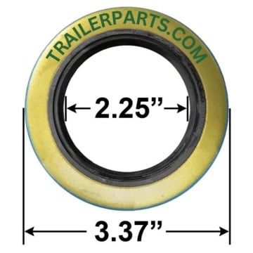 Double Lip Grease Seal - 2.25" I.D. - 3.37" O.D. 