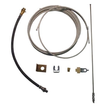Single Axle Brake Line Kit with 25' Metal Line - For Drum Brakes 
