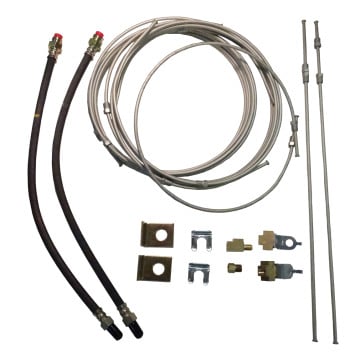 Trailer Brake Line Kit - For Tandem Axle with 20' Metal Line - For Drum Brakes 