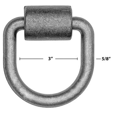 RAM Forged D-Ring - 5/8" - Weld On Bracket 