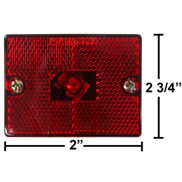  2" x 2 3/4" Marker Light - Incandescent - Red