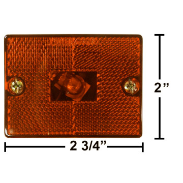 2" x 2 3/4" Marker Light - Incandescent - Amber