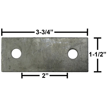 Galvanized Frame Strap -  Fits U-Bolts UB18 and UB19