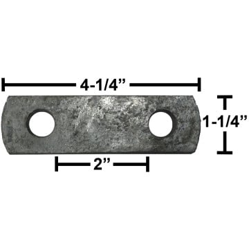 Galvanized Frame Strap - Fits U-Bolts UB30, UB31, UB32, and UB33