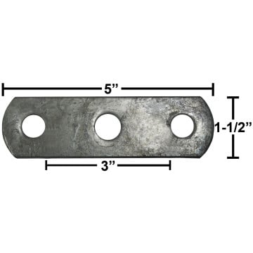 Galvanized Frame Strap - Fits U-Bolts UB39, UB40, UB41, UB42, and UB43