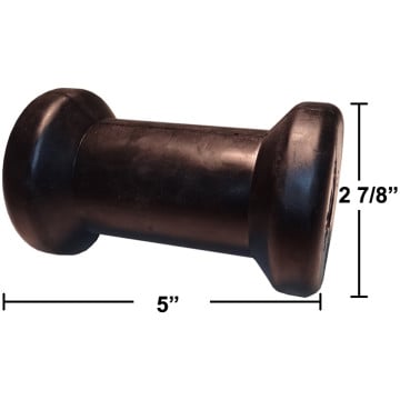 Yates 5" Keel Roller - Rubber - 1/2" Shaft