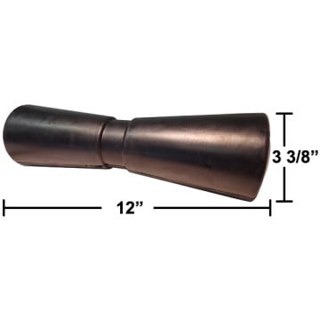 Yates 12" Keel Roller - Rubber - 5/8" Shaft