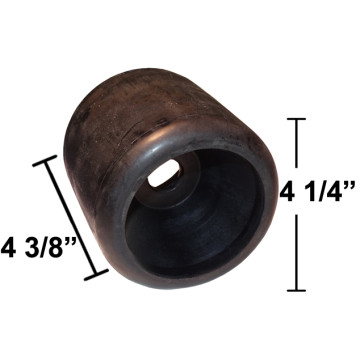 Wobble Roller - Rubber - Metal Washer in Center - 4 1/4" x 4 3/8" - 3/4" Shaft Size
