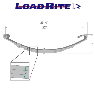Trailer Leaf Spring - 3 Leaves - 1,000 lbs. Capacity