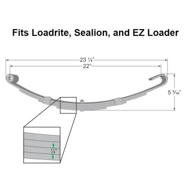 Trailer Leaf Spring - 4 Leaf - 1,200 lbs. Capacity
