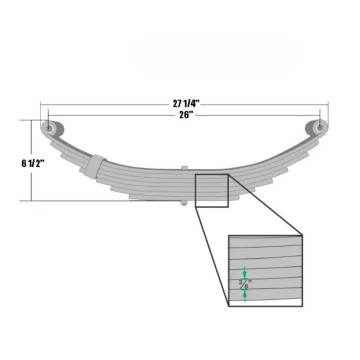 Trailer Leaf Spring - 7 Leaf - 3,500 lbs. Capacity