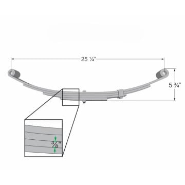 Trailer Leaf Spring - 5 Leaf - 3,000 lbs. Capacity