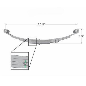 Trailer Leaf Spring - 4 Leaf - 3,000 lbs. Capacity