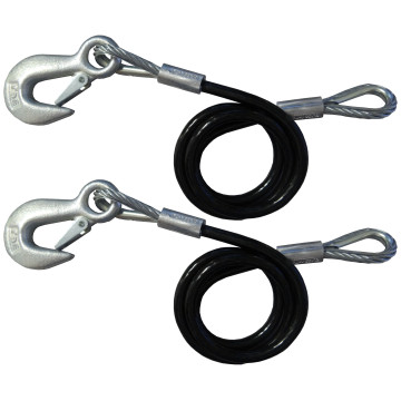 1/4" x 36" Safety Cables (1 Pair) - 7,000lb Capacity - Vinyl Coated