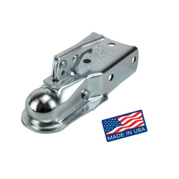 Trailer Coupler - 2" Ball - Fits 3" Channel - Made in USA