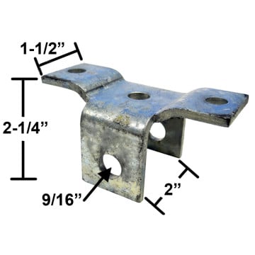 Spring Hanger - Front - For 1 3/4" Spring - Galvanized