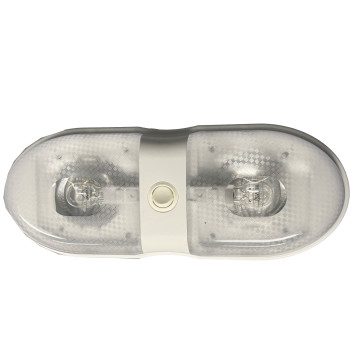 Double Interior Light - Bargman #76 Series - Clear Lens - Single Switch