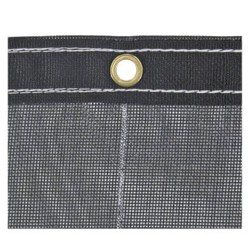 Buyers 6' x 14' Black Mesh Tarp - PVC Coated
