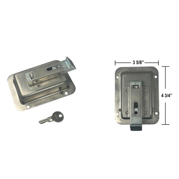 Trailer Door Latch (Flush Mount) - Stainless Steel 