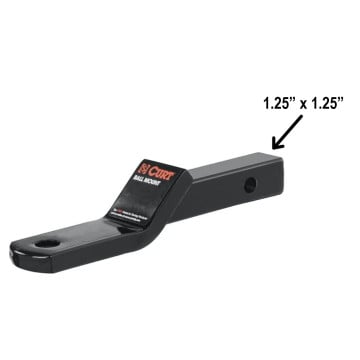 CURT 45503 - Class 2 Ball Mount - 3,500 lbs. Capacity - 1" Drop - 3/8" Rise - 7.75" Long 