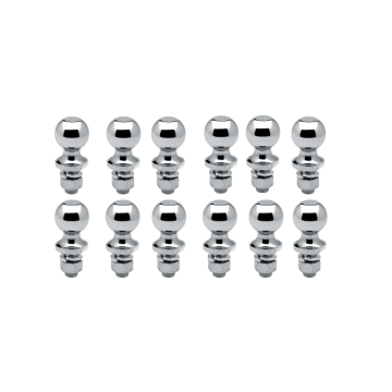 Hitch Balls 1 7/8" x 3/4" Chrome - w/ Wrench Flats - 12 Count