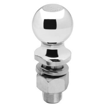 Hitch Ball - 2" Ball - 1" x 2 1/8" Long Shank - Chrome - 7,500 lbs. Capacity