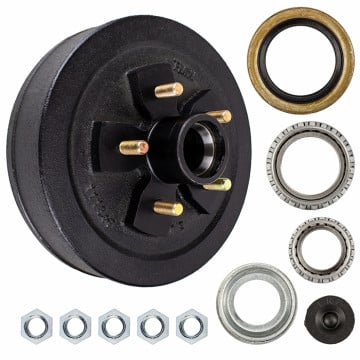 Brake Drum - 10" x 2 1/4" - 5 on 4 1/2" with 1/2" Studs
